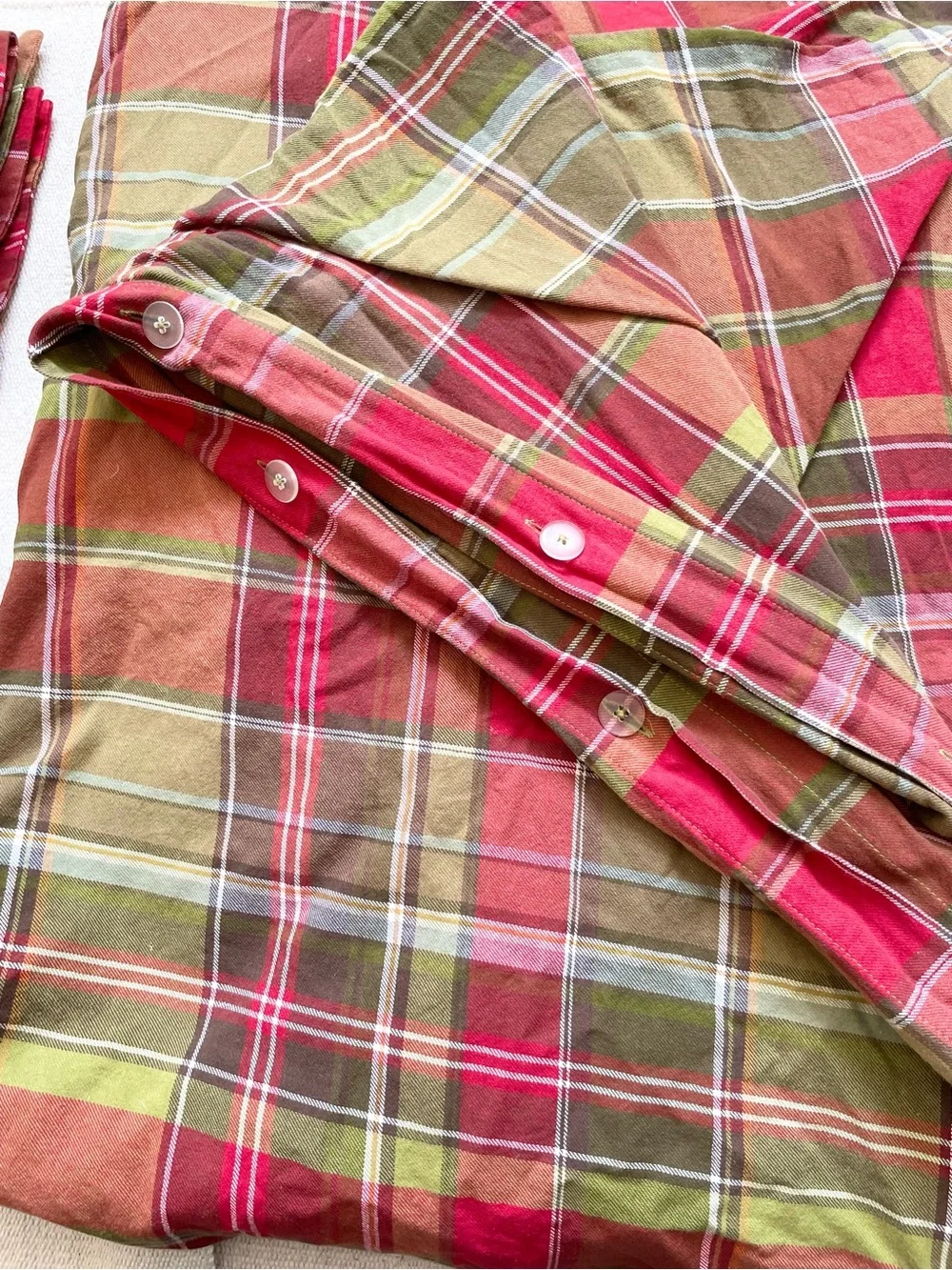 POTTERY BARN Tahoe Plaid KING Cal King Duvet Cover And Pilllow Cases Cabin